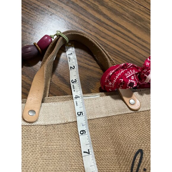 Apolis Global Citizen burlap short double handled bag with Magnolia Waco, TX on - Picture 9 of 9